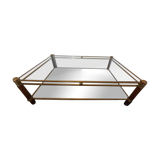 Table laiton et bois