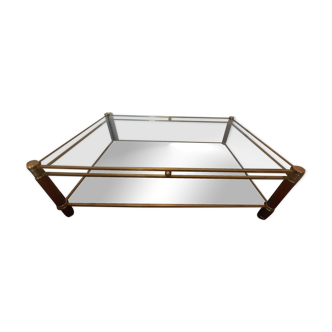 Brass and wood table