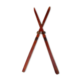 Pair of vintage 2,15 m wood