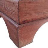19th century sideboard in solid pitch pine, 2 doors, 1 drawer 128x58x120cm