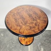 Side table in walnut and ebony wood in Art Deco style