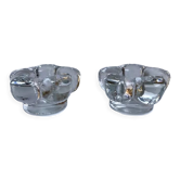 Pair of flower candlesticks 70s-80s
