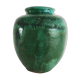 Vintage ceramic green vase signed th 67