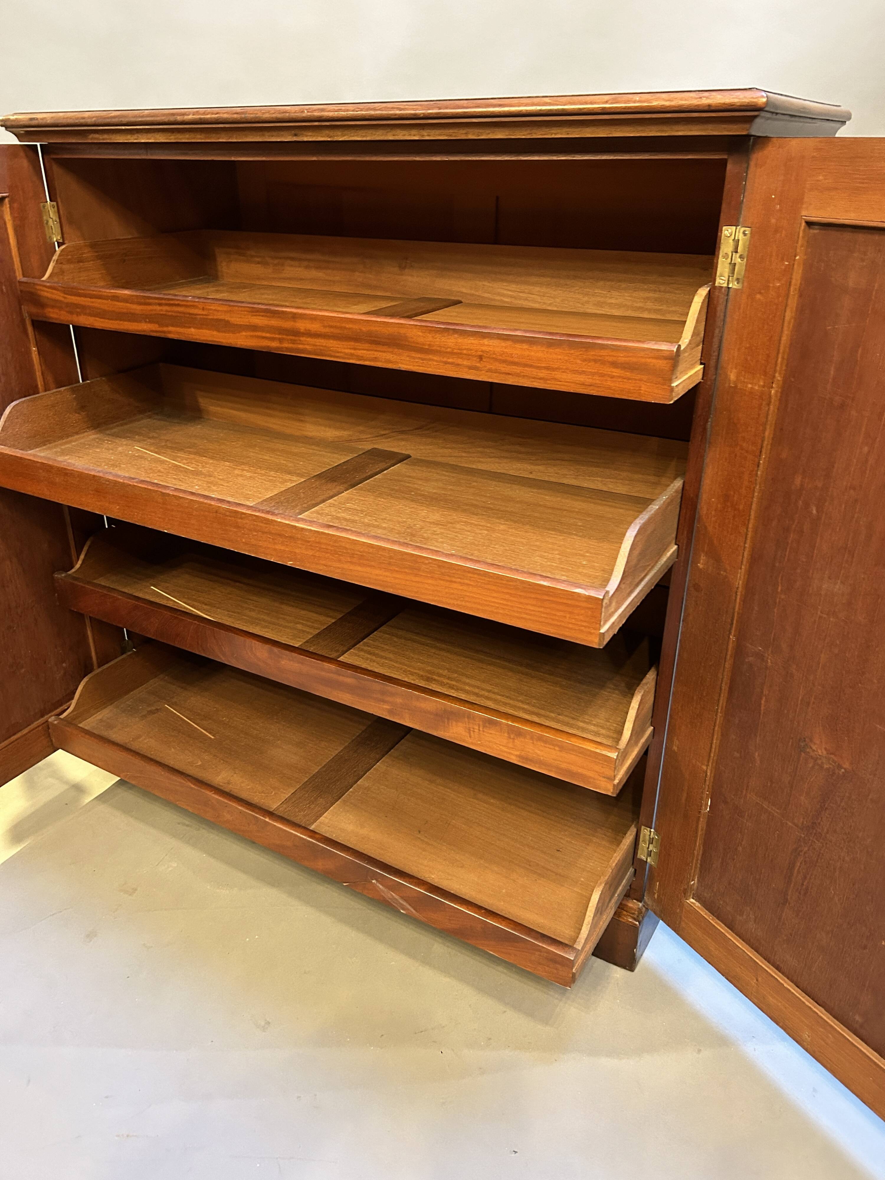 C19th linen press cupboard by Heals