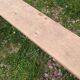 Old farm bench in chene