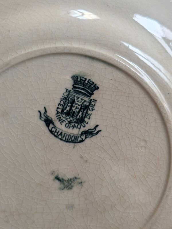 6 assiettes Gien XIXeme