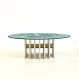Table basse sculpturale Heinz Lilienthal avec plateau en verre