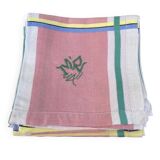 10 old multicolored embroidered napkins