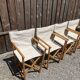 4 mid-century safari folding chairs