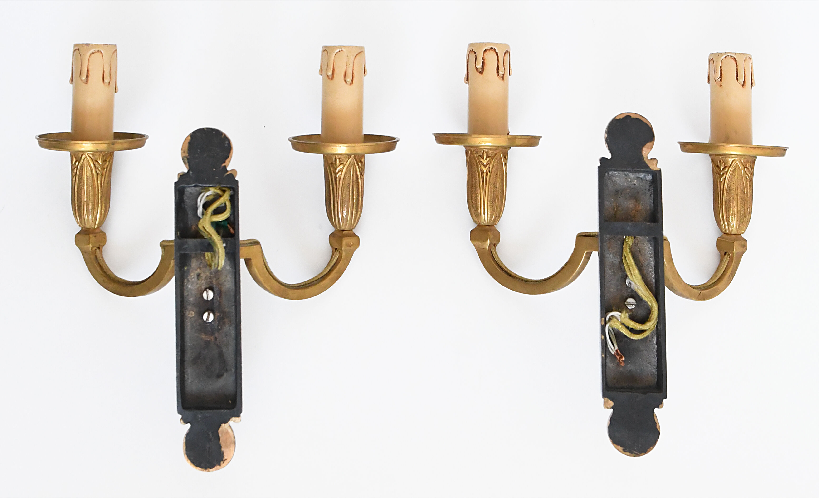 Paire d’appliques en bronze style Empire