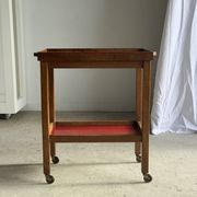 Wooden rolling trolley with removable top H66 75x35