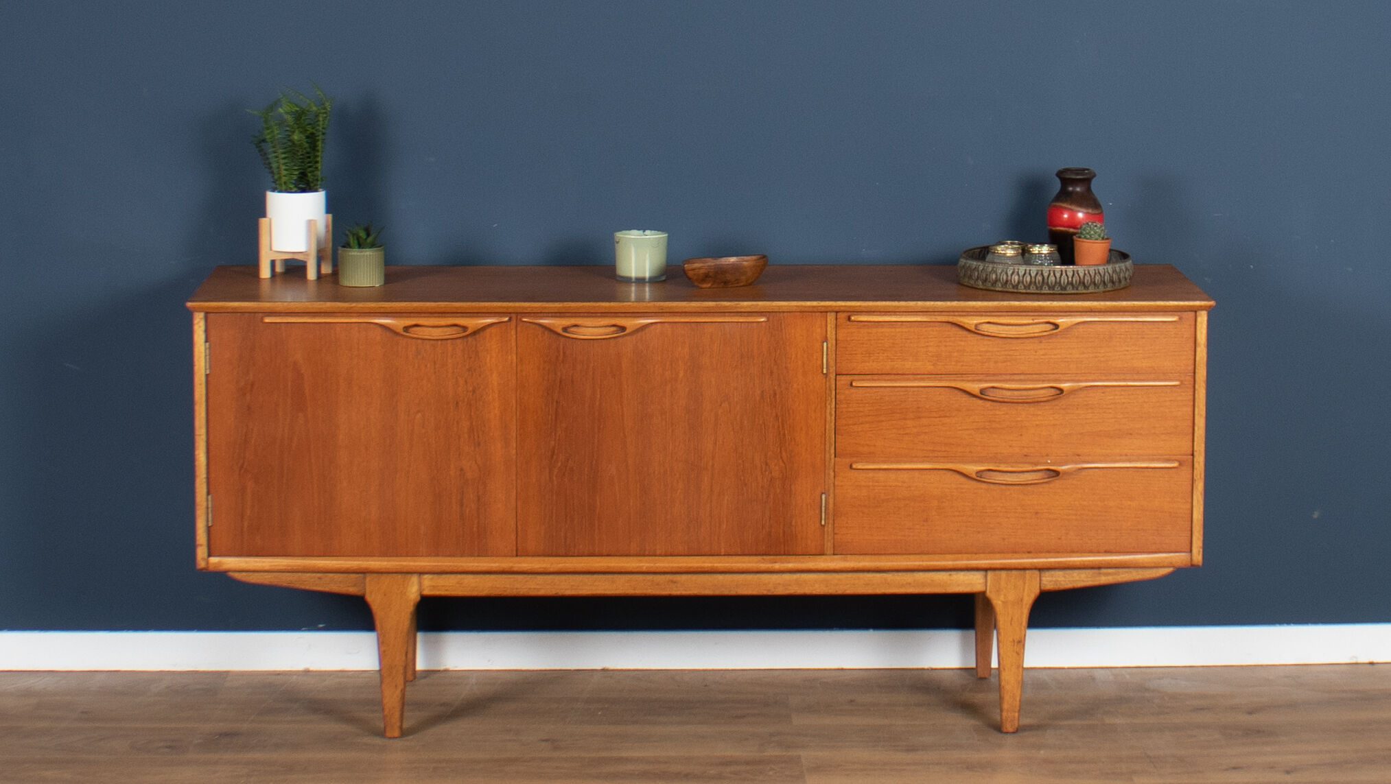 Retro teak 1960s short jentique classic mid century sideboard