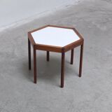 Rosewood 'Hexagon' side table by Hans Christian Andersen, 1960s
