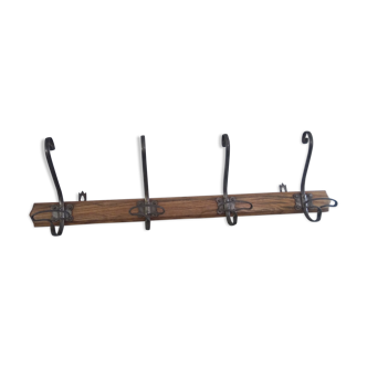 Coat rack wood and metal