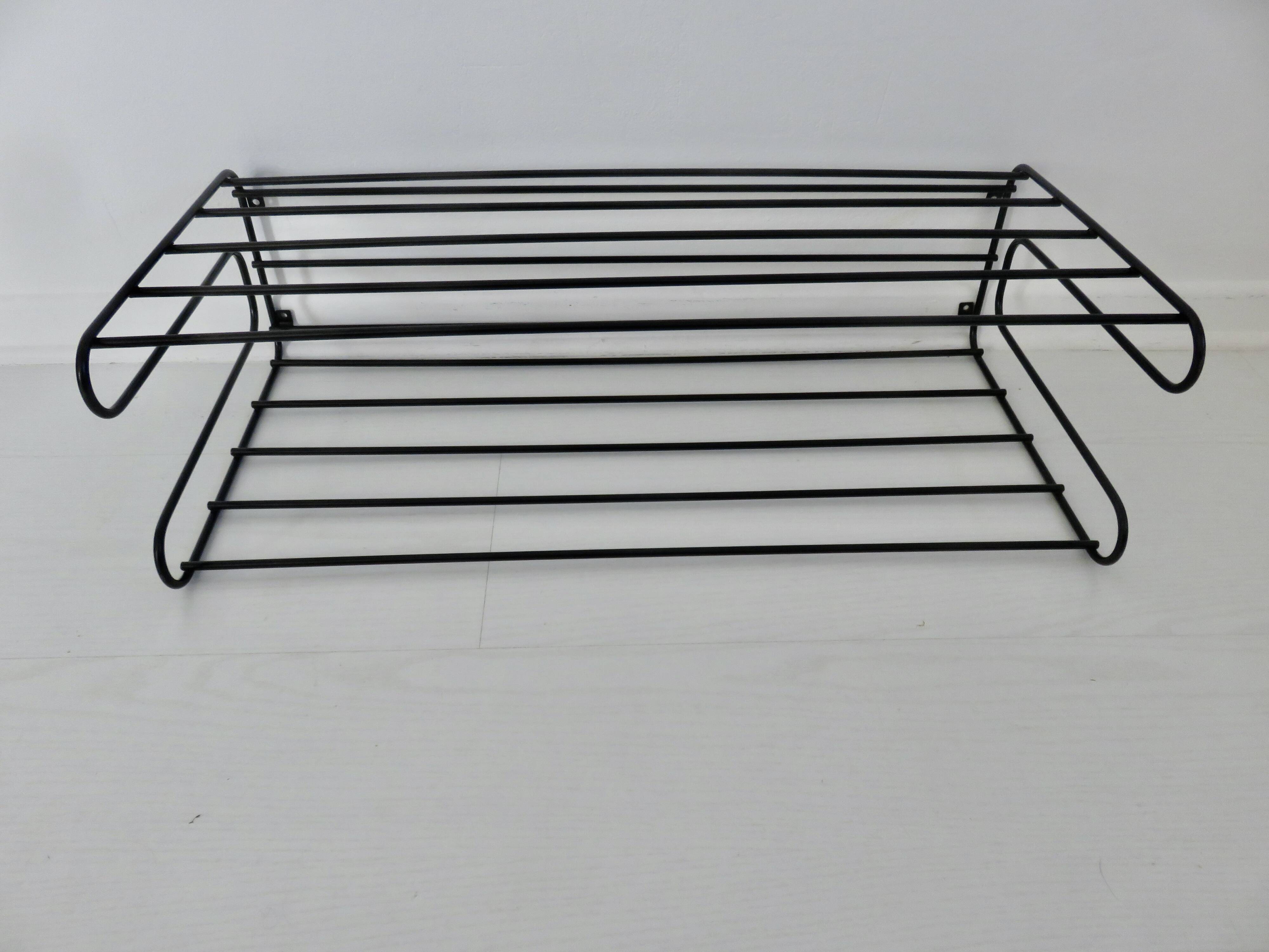 Etagère murale ikea, métal noir, 1980