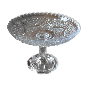 Pedestal cut Chiseled transparent glass
