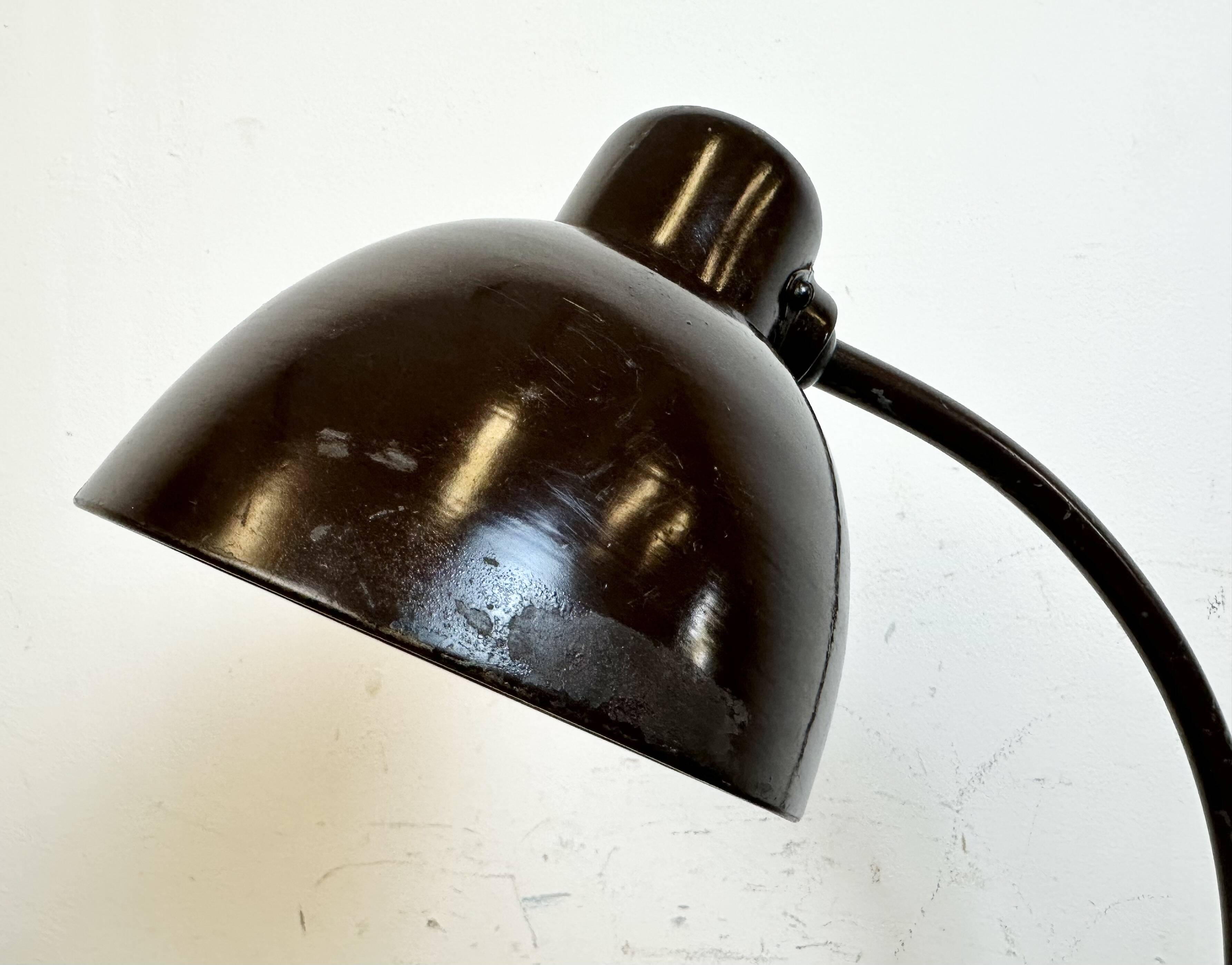 Vintage brown adjustable table lamp, 1960s
