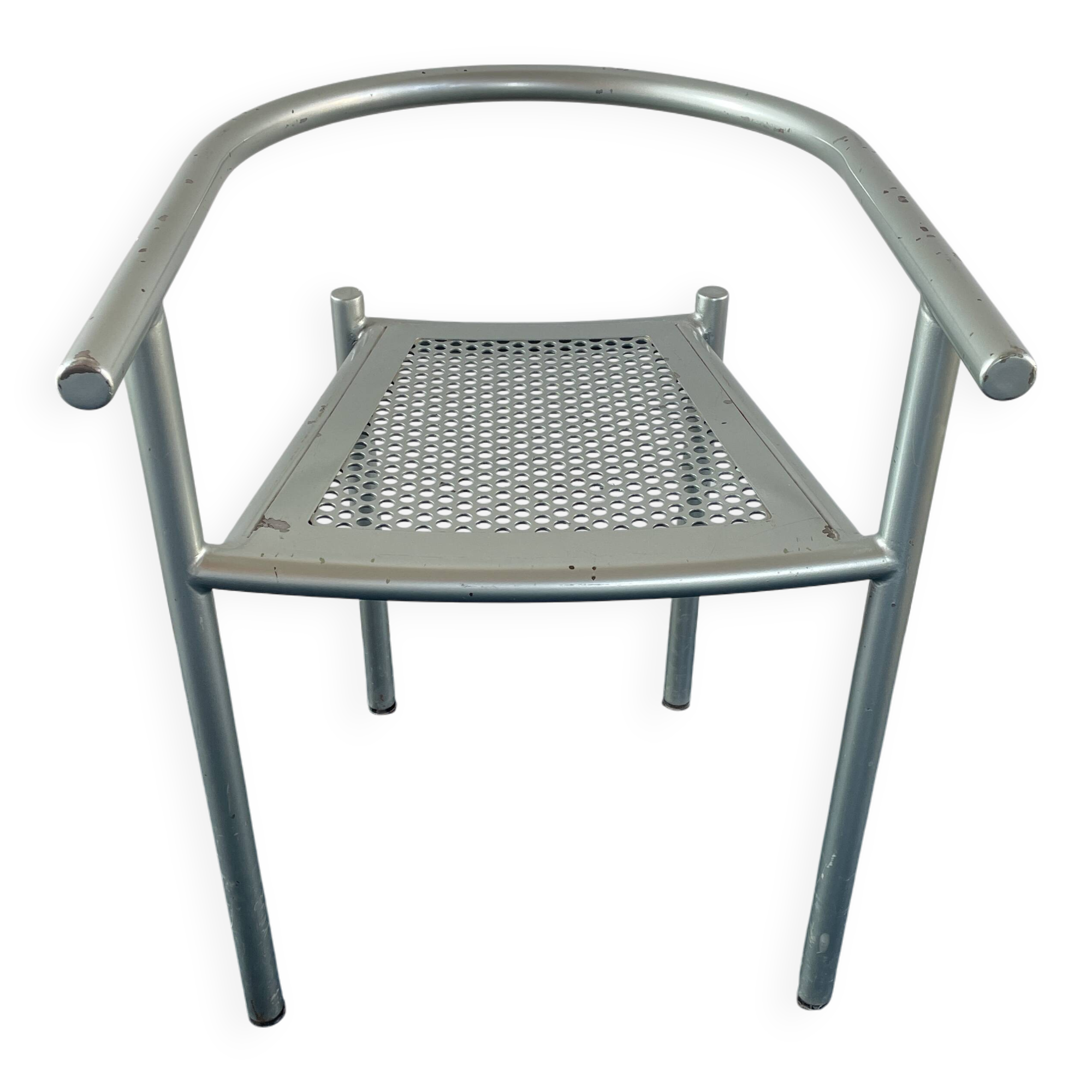 1980s tubular metal chair