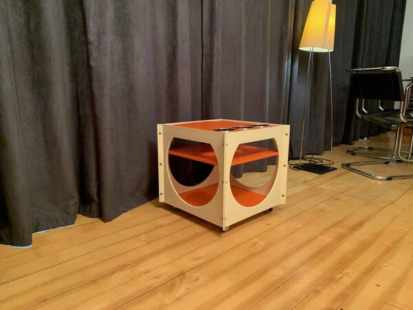 Space Age mobile bar table, 1970s