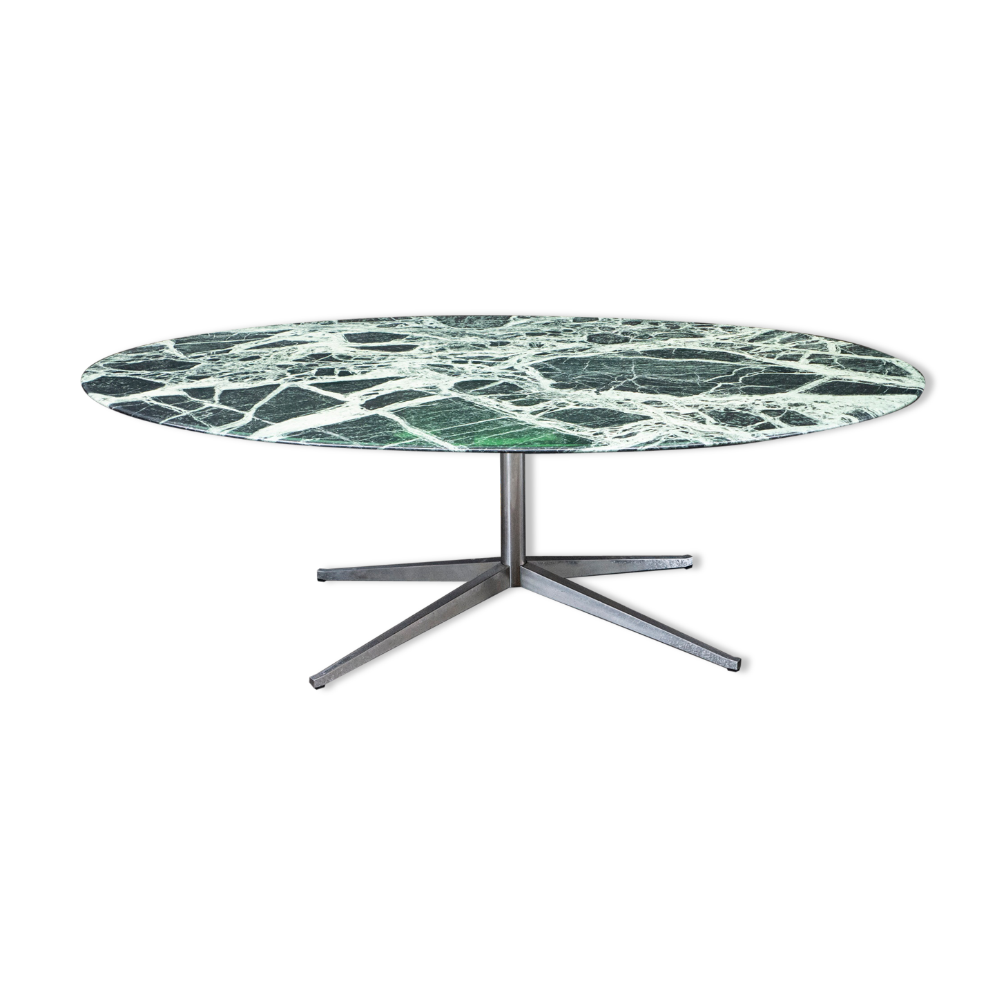 Table ovale en marbre vert de Florence Knoll - Knoll - Vintage