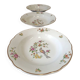 Lot de 3 assiettes creuses Digoin & Sarreguemines, oiseau de paradis