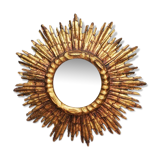 Mirror sun carved wood gilded period early 20th century