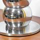 Pied de lampe space age chromée 1970