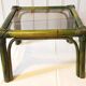 Green rattan coffee table