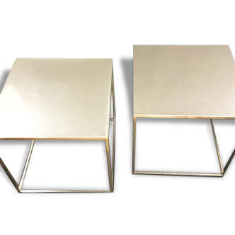 Pair of low tables metal circa 1970