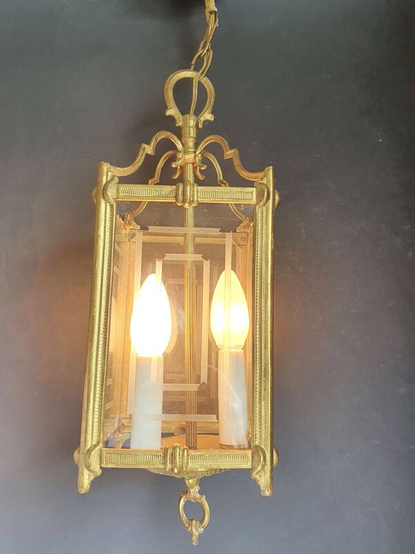 Lanterne quatre verres transparent vintage