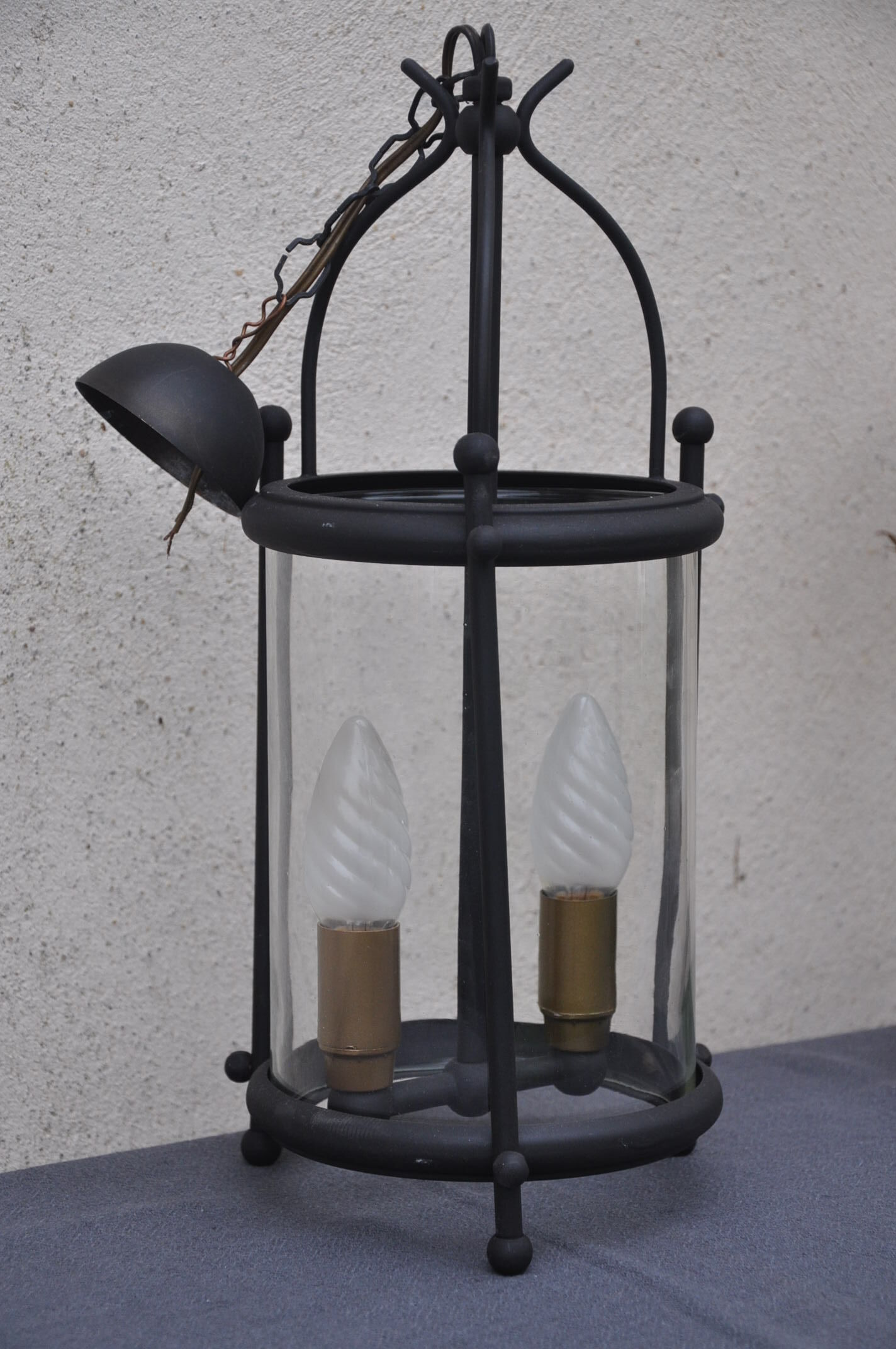 Pair of vintage black lanterns