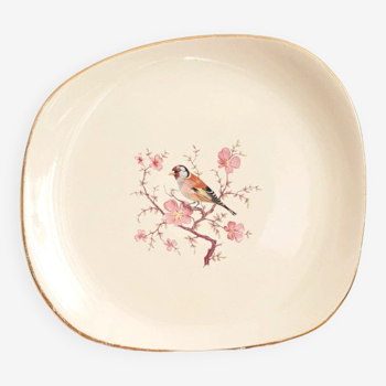 Vintage floral ceramic dish