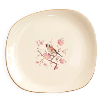 Vintage floral ceramic dish
