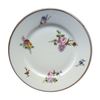 Antique porcelain plate with floral decoration around 1920