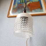 Wall lamp in wood and chrome glass 70s