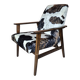 Restored Mid Century Armchair Type 300-227 Cowhide Velour 1970s
