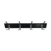 Black coat holder 4 patères