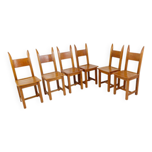 Ensemble de 6 chaises - brutalistes