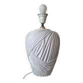 Pied de lampe drapé