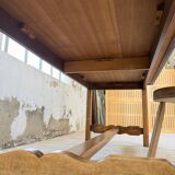 Table de ferme en chêne 2m