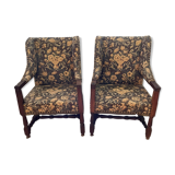 Pair of tapestry armchairs