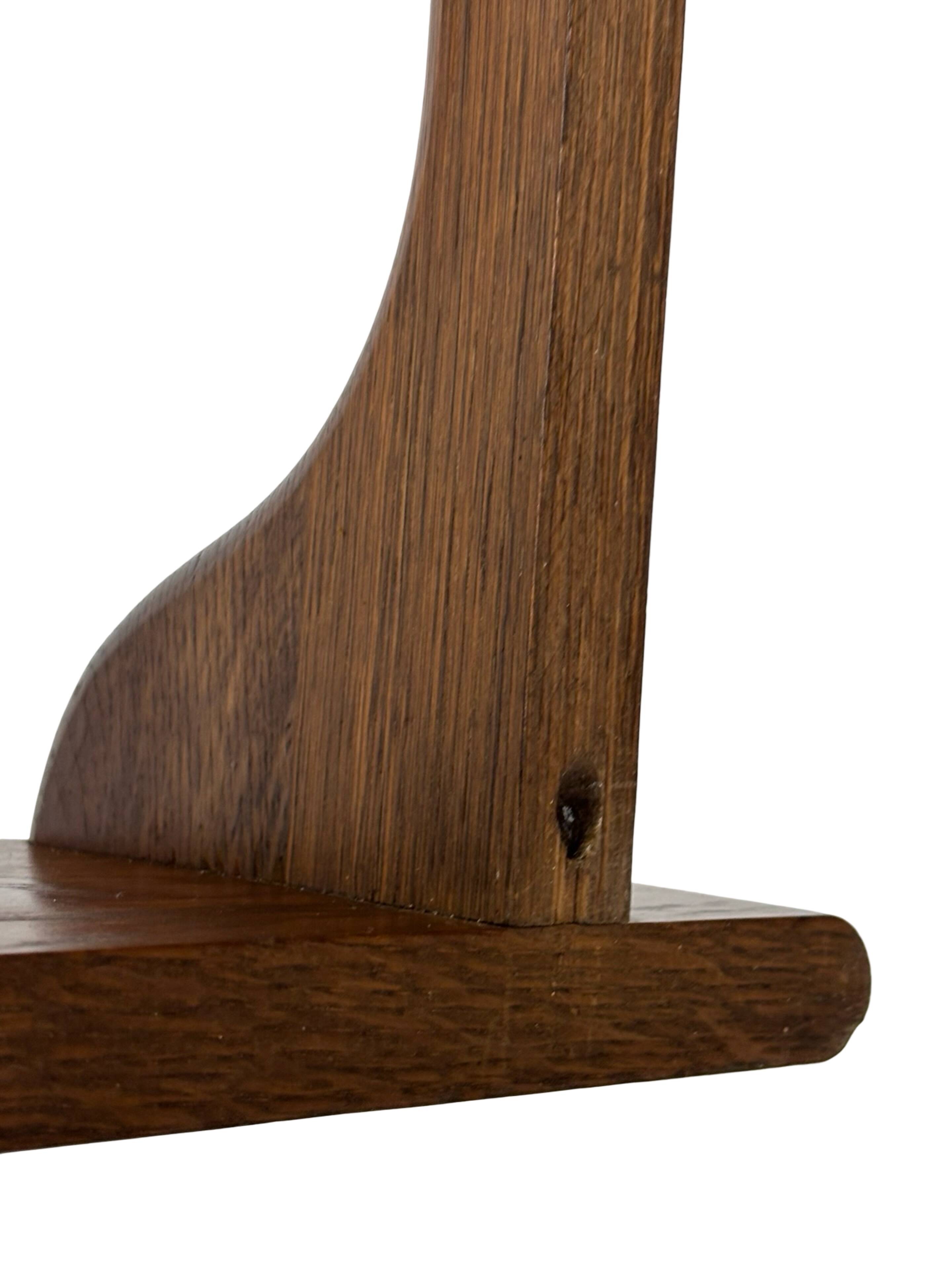 Vintage book shelf wall rack 1970s wood minimalist design