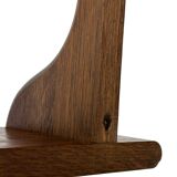 Vintage book shelf wall rack 1970s wood minimalist design