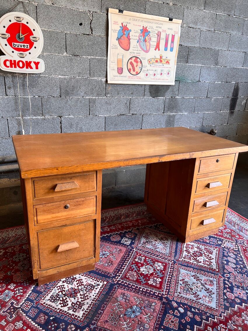 Bureau vintage de maître d’école ou d’administration - Années 50/60