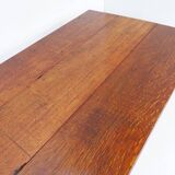Industrial Bistro Table in Wood and Wrought Iron -