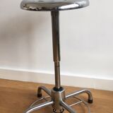 Adjustable industrial stool chromed steel