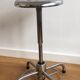 Adjustable industrial stool chromed steel