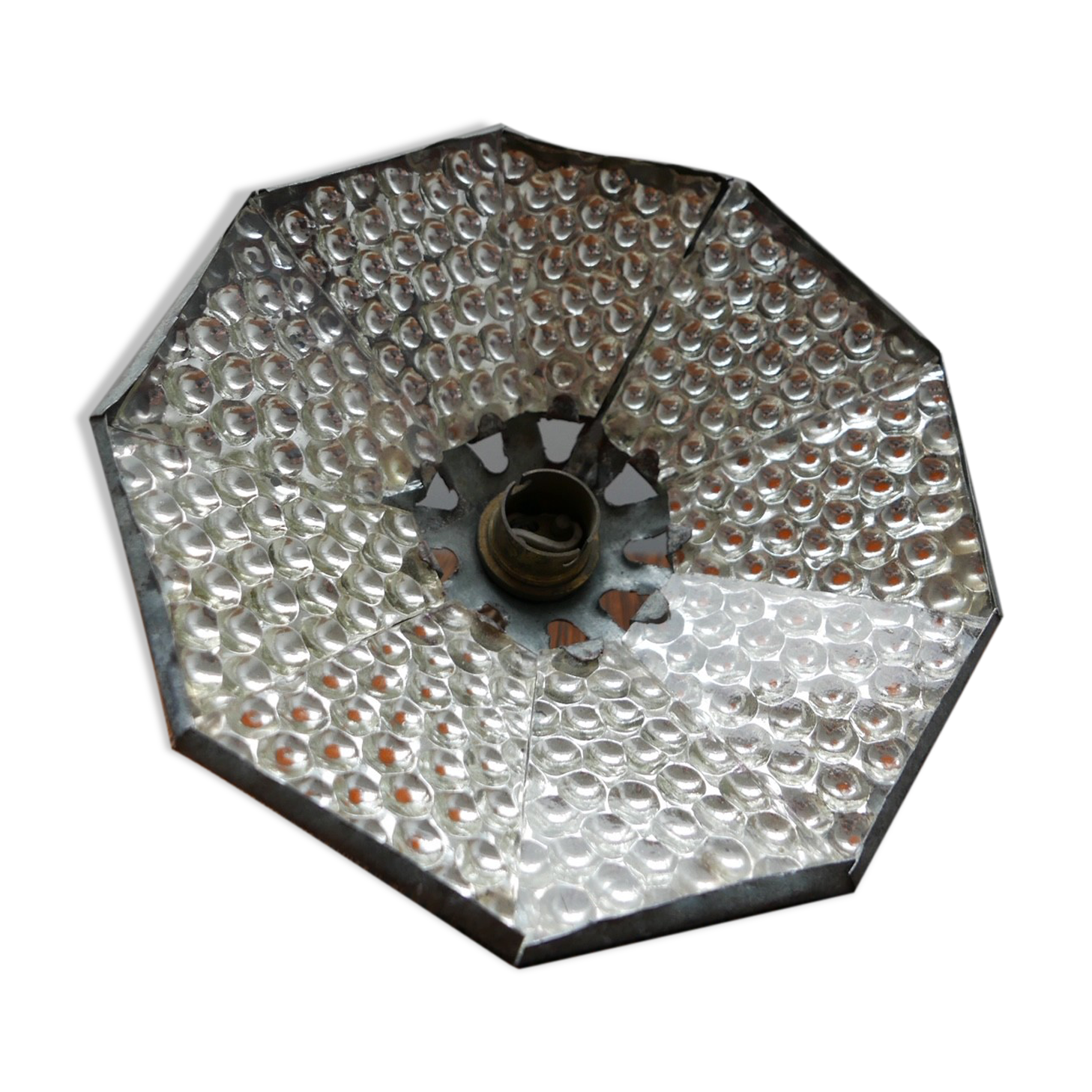 Antique Mirrored Glass Pendant Shade