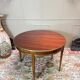 Table demi lune formant console et table de salle à manger en acajou d