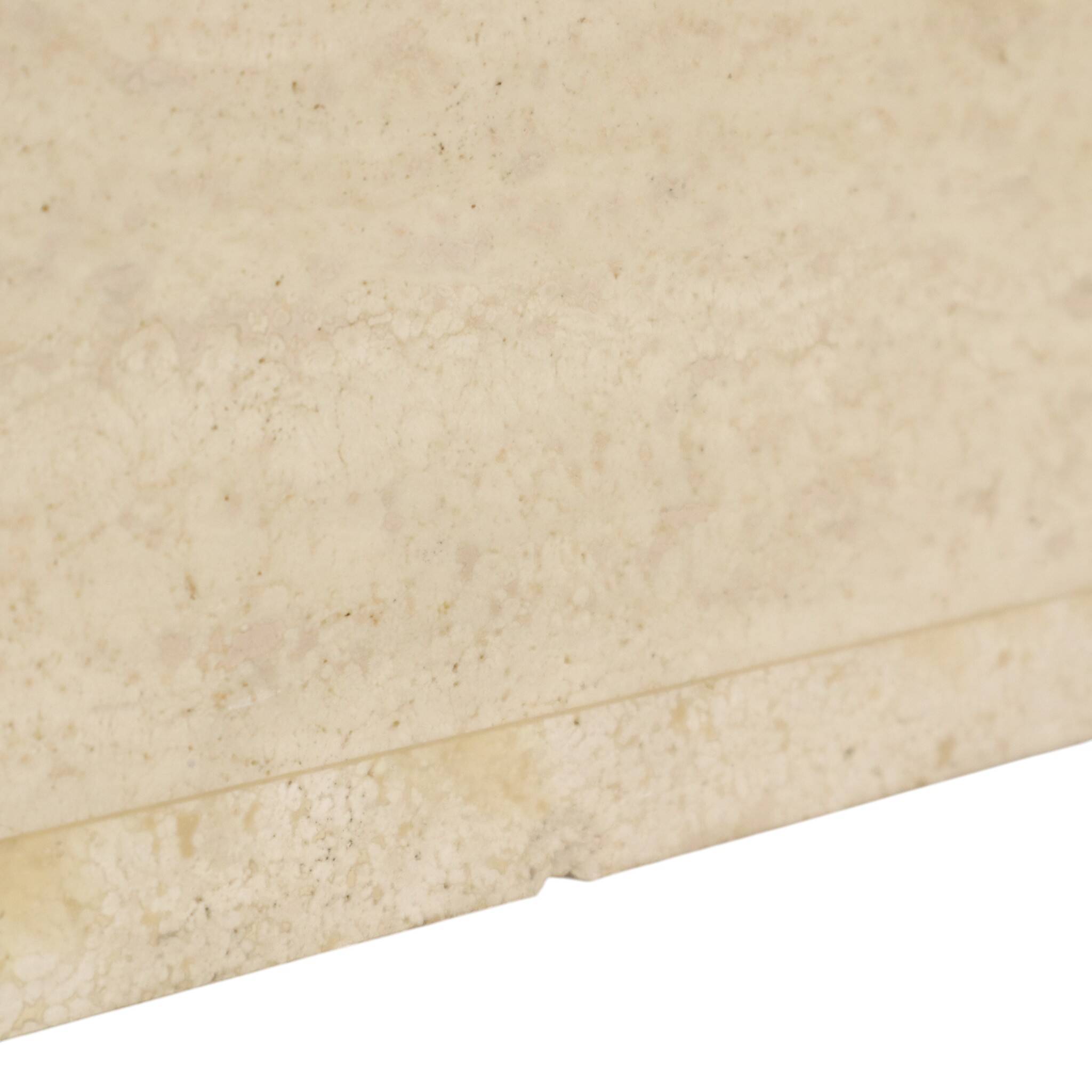 Vintage Travertine Natural Stone Magazine Rack – 1970s